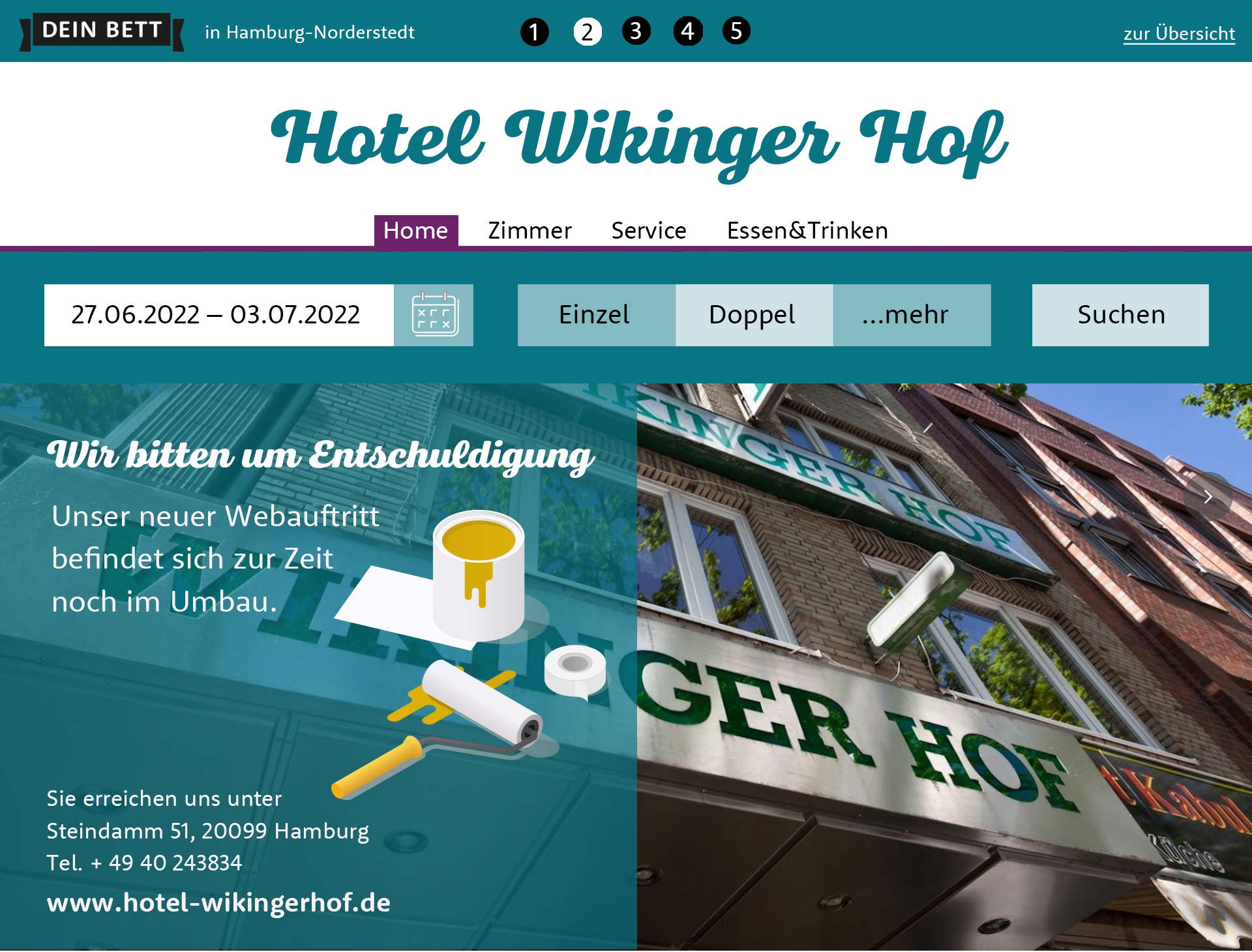 Hotel Wikingerhof Hamburg - Baustellenseite